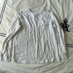 Size small (8-10) boys VV long sleeve shirt. White. No stains etc